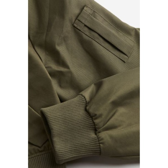 Green Shoulder Pad Bomber Jacket (S, L) - Picture 7 of 7